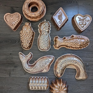 Vintage Copper Tone Jello Mold - Farmhouse Kitchen Wall Decor