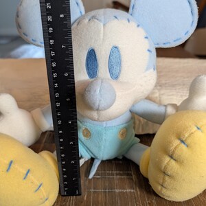 Rare Pastel Mickey Mouse - Disney Store Plush Toy - Patchwork afbeelding 6