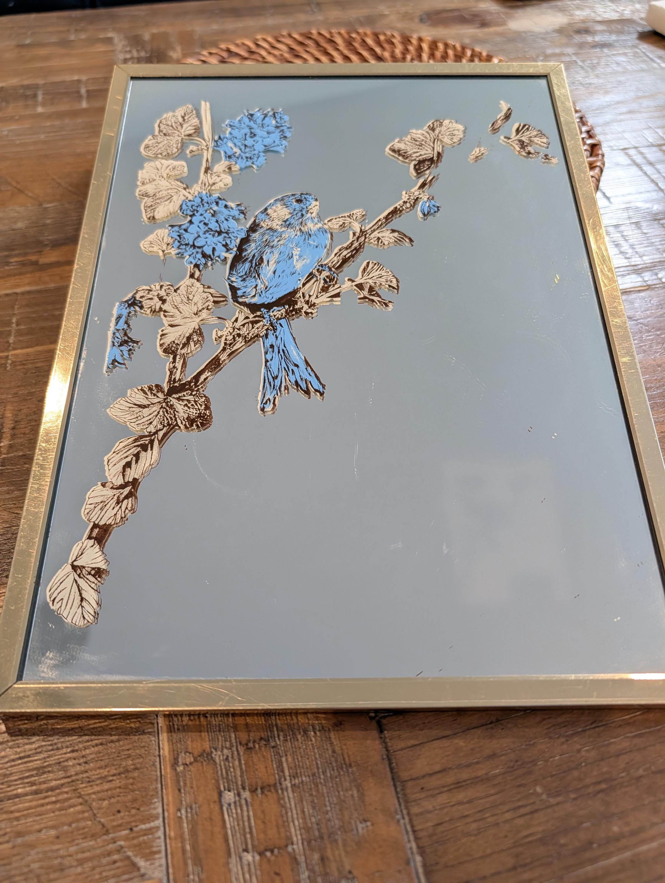 Vintage Bird Mirror - Etsy