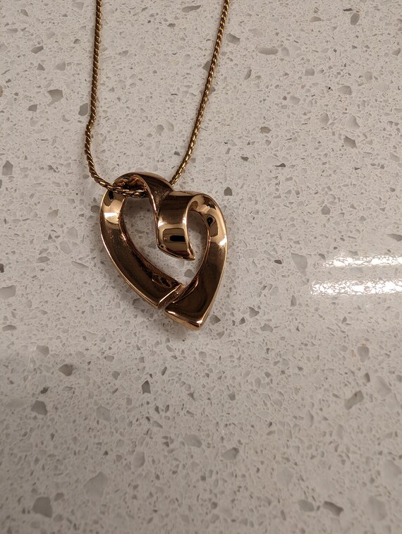 Vintage Monet Heart Shaped Round Photo Pendant Necklace - Etsy