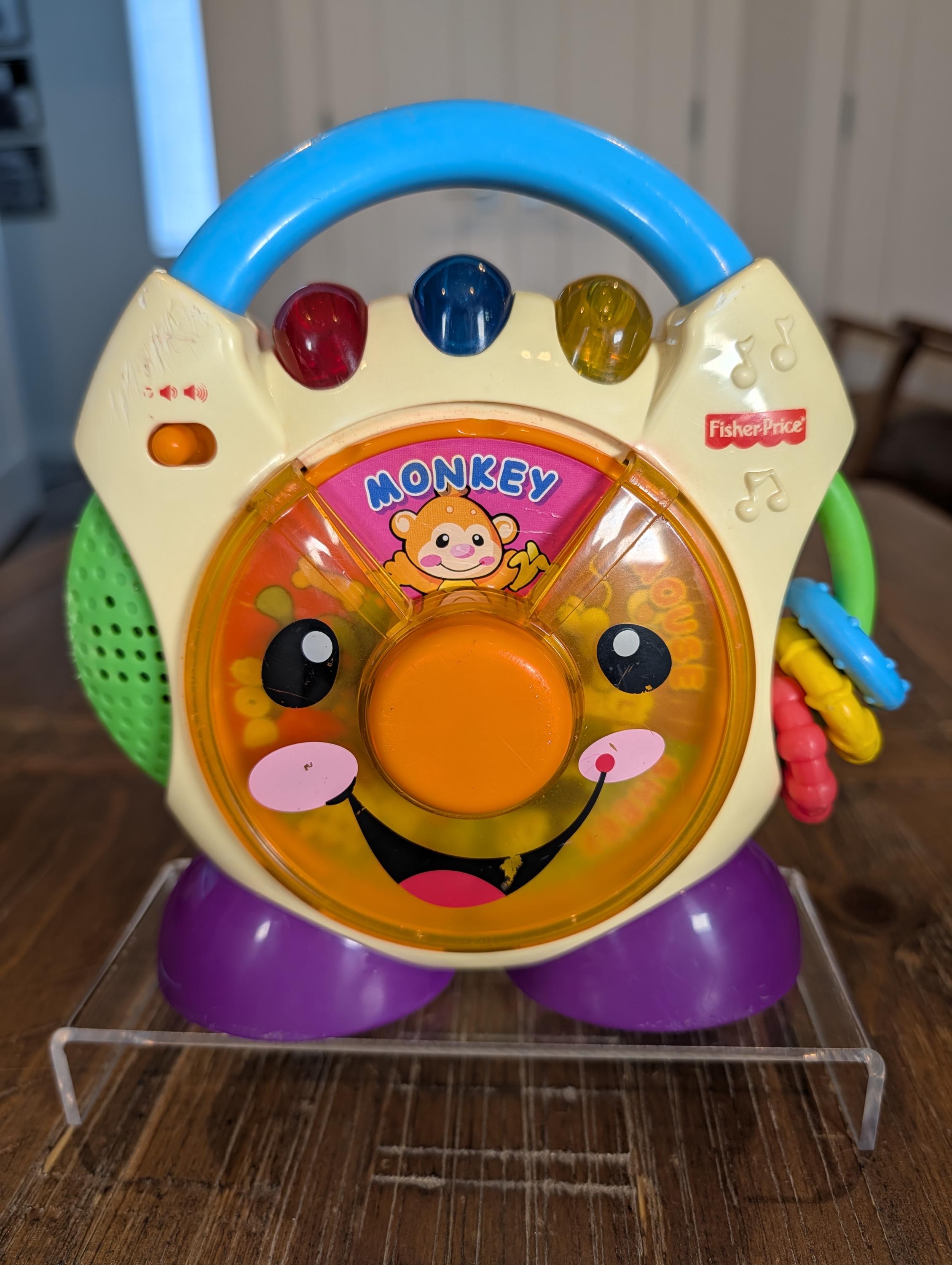 Giradischi In Miniatura 1:12 Per Casa Delle Bambole, Replica Fisher Price Vintage, Fatto A Mano