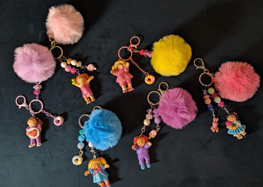 Cabbage Key Chain Cabbage Patch Kids Handmade Upcycled Keychain - Bag Charm - Junk ...