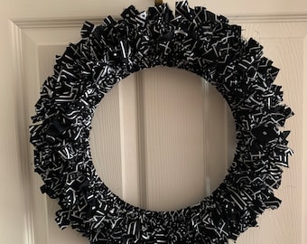 Handmade Afrocentric Black and White Home Decor Wreath