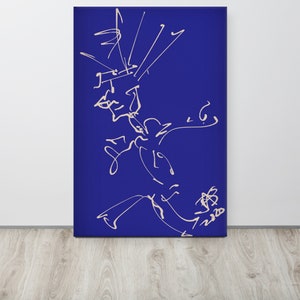 Modern Art Thin canvas print, labeled &quot;Here WE go&quot;