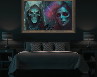 Digital print Mr & Mrs - horror theme - high quality -