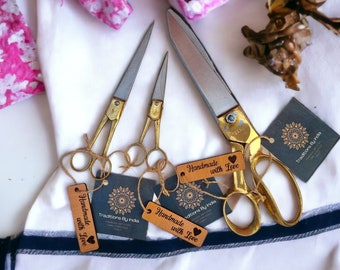 Indian Brass Scissors Combo (Marine Grade) - Fabric and Scrapbooking and Embroidery