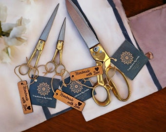 Indian Brass Scissors Combo (Marine Grade) - Fabric and Scrapbooking and Embroidery