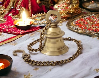Brass Hanging Bell for Temple, Hanging Bell for Church, Hanging Bell for Home, Heavy Build and Quick Dispatch