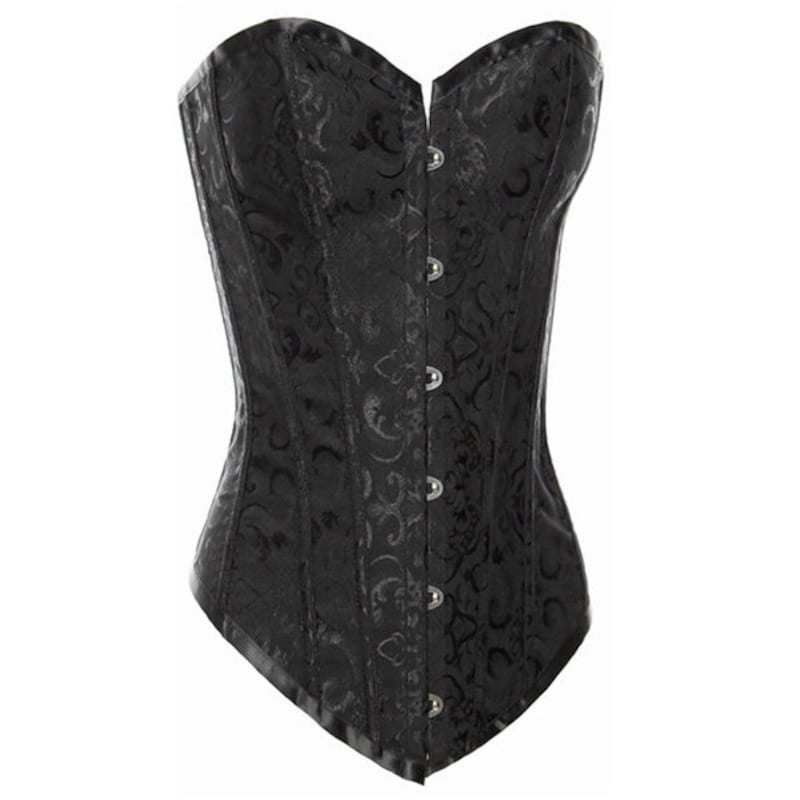 Black Mesh and Lace Bustier