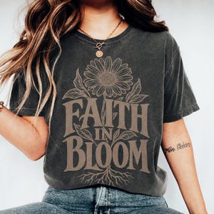 Faith In Bloom PNG design, transparent art, instant download, commercial design