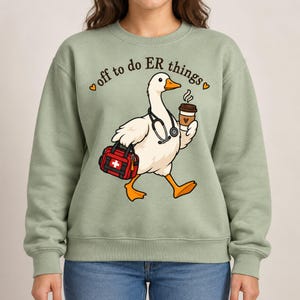 ER Nurse Goose PNG Funny Emergency Room Nurse Digital Download