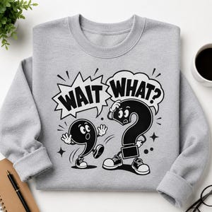 Wait What Punctuation PNG Funny Grammar Teacher Shirt Design