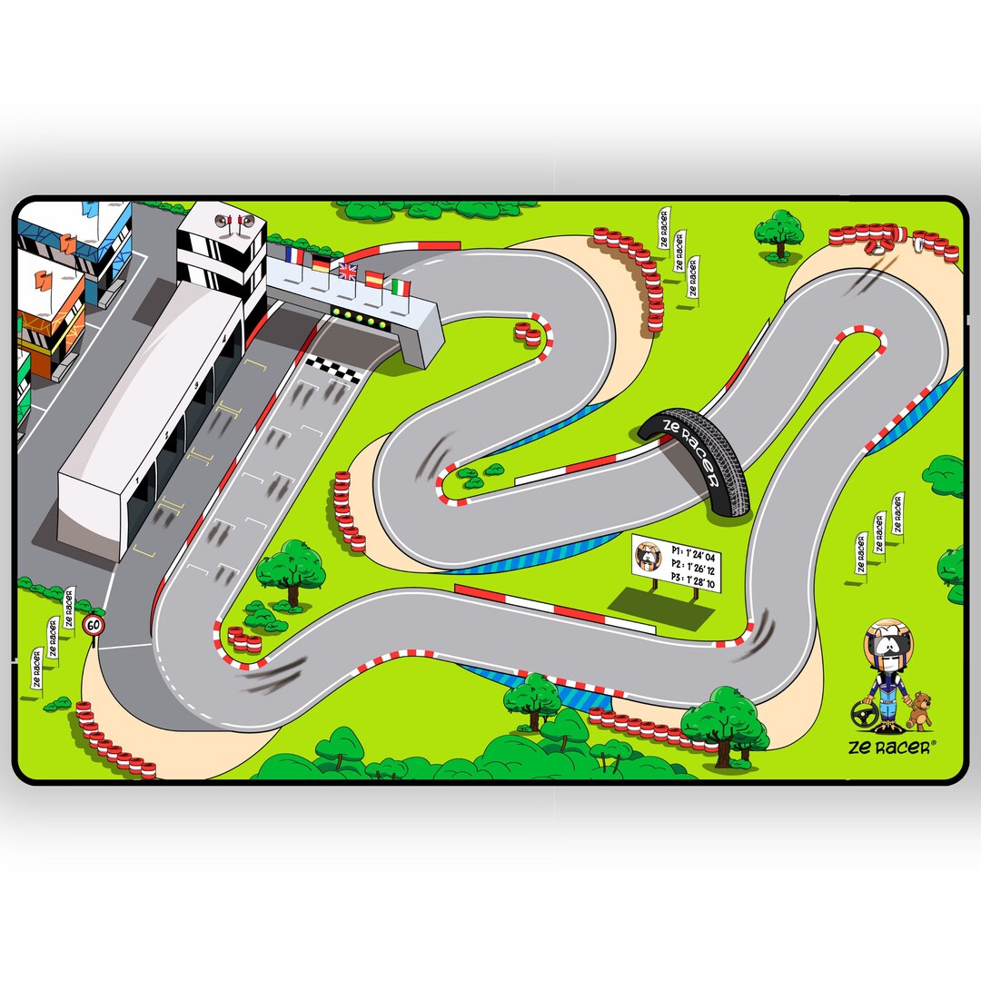 Children's Car Track Mat Etsy