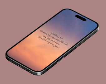 Salmo 37:5 Fondo de pantalla para teléfono / Descarga digital cristiana / Fondo de escritura inspiradora