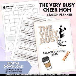 Cheer Mom, Cheer Mom Journal, Cheer Mom Planner, All Star Cheer Mom, Cheerleading, Cheer Season Planner, All Star Cheer