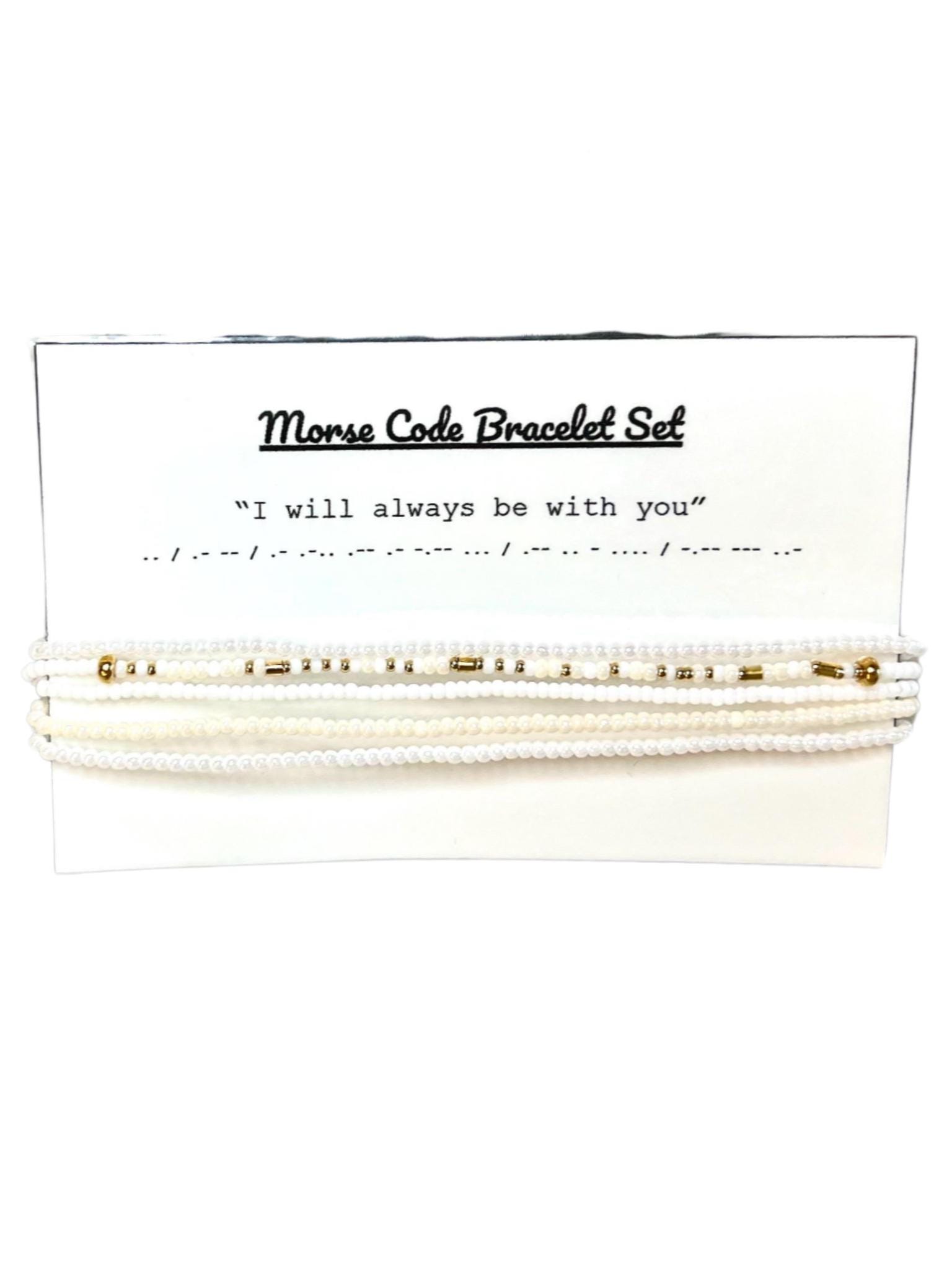 Customized Morse Code Bracelet Set