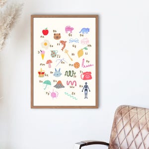 ABC Printable Poster for Kids | Fun & Colorful Alphabet Wall Art | Instant Download