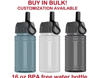Upcycle 16 oz Bottle With Straw Lid, Bulk