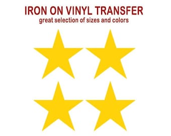 Star Shaped Iron Ons, Star HTV