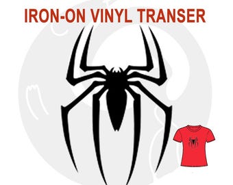 Transfert vinyle Halloween Spider HTV | Graphique thermocollant pour chemises en coton et mélange de coton | Plusieurs tailles