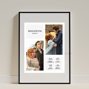 Bridgerton TV Show Season 3 Poster — DIGITAL DOWNLOAD — Wall Art Print