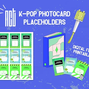 NCT K-Pop Platzhalter für Fotokarten Digitaler Download - Stilvoller Ordnerfüller Printable