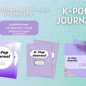 K-Pop Journal Planner Purple Version - DIGITAL DOWNLOAD - Printable