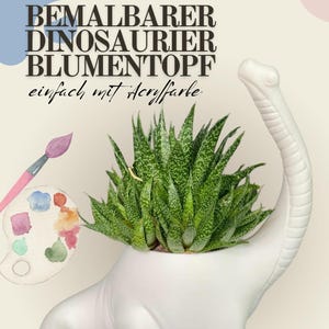 Vaso da fiori a forma di dinosauro da dipingere – Vaso per piante 3D – Regalo creativo per bambini e appassionati di bricolage