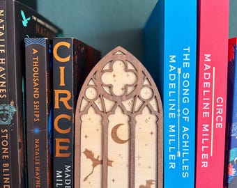 ragon Book Nook Window – Bookshelf Decor for Book Lovers – Miniature Book Nook Window