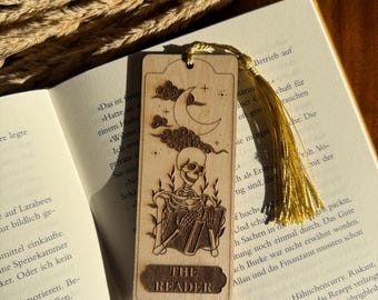 Tarot The Reader Bookmark, Wooden Bookmark, Customizable