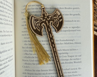 Axe Wooden Bookmark Fantasy Bookmark Lord of the Rings Dwarves Bookmark