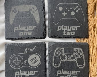 Gaming Coaster - Gift for Gamers - Stone Coasters with personalisation
