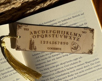 Ouija board bookmark, wooden bookmark, customizable