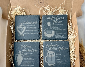 Magic Potion Coasters Slate, Slate Coasters, Stone Coasters, Potion Recipes, Potions