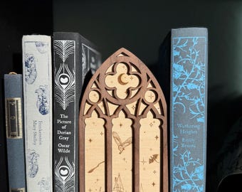 Witch Book Nook Window – Magic Bookshelf Insert – Aesthetic Book Nook Decor – Witchy Shelf Decor – Gift for Book Lovers