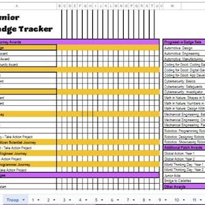 Ultimate Girl Scout Junior Badge Tracker