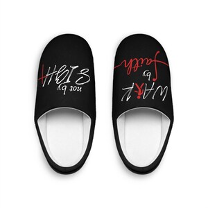 Cozy Women&#39;s Indoor Slippers with Inspirational Design, Cozy Footwear, Gift for Her, Relaxing Home Slippers, Comfortable House Shoes, [...]