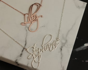 Name Necklace for Women Dainty Mother's day Gift for Her Personalized Name Necklace Customize Your Name Jewelry Script Font Necklace stylish