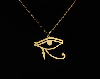 The Eye of Horus Powerful Egyptian Symbol Ancient powerful Charm eye of the Ra Necklace Gift idea for her Perfect casual gift for him Silver