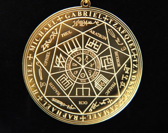 Seal of Seven Archangels Necklace Divine Guidance of Archangels Seal Amulet Powerful Talisman Charm Silver Protection pendant Gold Sigil