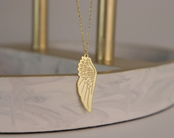 Collar de plata de ley con alas de ángel, regalo conmemorativo