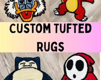 Custom Handmade Tufted Rug | Personalized Rug | Tufted Rug | Logo Rug | Anime | Dorm Decor | Unique Decor Gift | Tufted Rug With Your Design