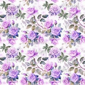Beautiful roses purple, digital design, seamless design