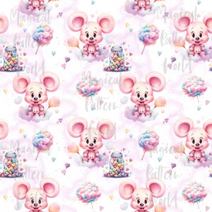 Candy Mouse, digital design, seamless design
