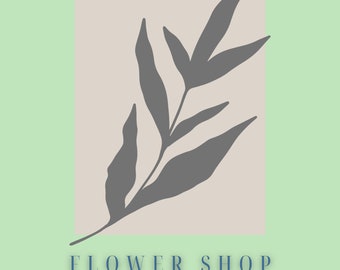 Flower Gallery Wall Decor Print | Floral Minimal Art | Digital Download | 11" X 14"