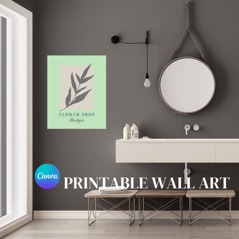 Flower Gallery Wall Decor Print Floral Minimal Art Digital Download 8 X 10 image 3