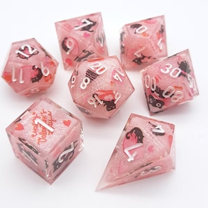 Gato con amor [Juego de dados hechos a mano]