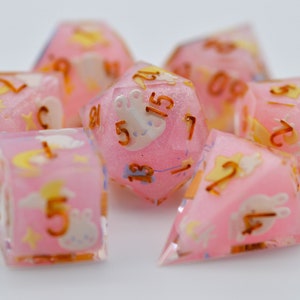 Rabbit in the moon [Handmade Dice Set]