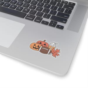 Festive Fall Kiss-Cut Stickers, Halloween Decor, Autumn Laptop Stickers, Seasonal Vinyl Stickers, Water Bottle, Stanley Cup Decor 3x3