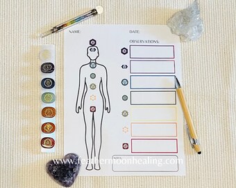 Reiki Chakra Treatment Guide | Distance Reiki | Female | Instant Download | Printable Template